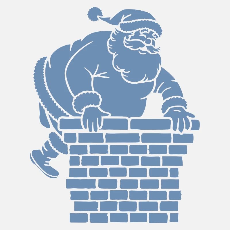 Weihnachtsmann Silhouette Minimalistisch