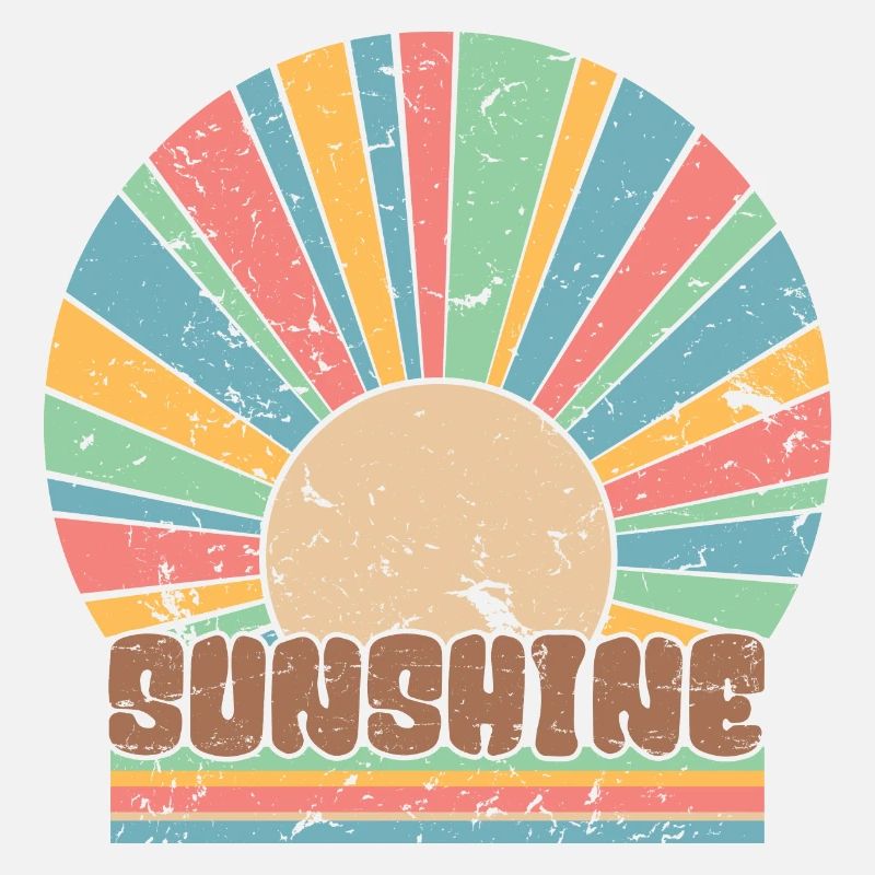 Retro Sunshine Rainbow Sommerurlaub Reisegeschenk