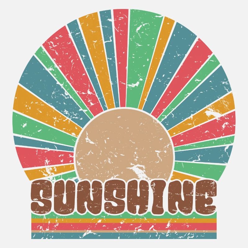 Retro Sunshine Rainbow Sommerurlaub Reisegeschenk
