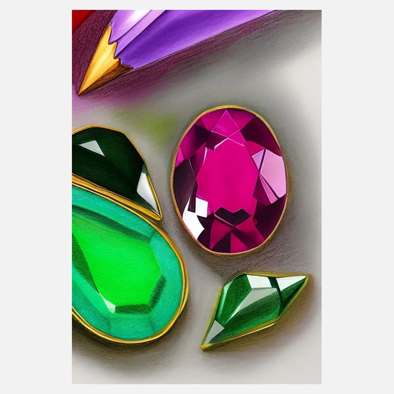 Pierres précieuses colorées