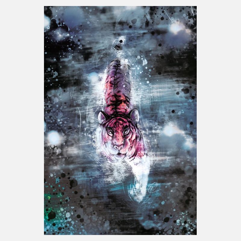 Schwimmendertiger Poster
