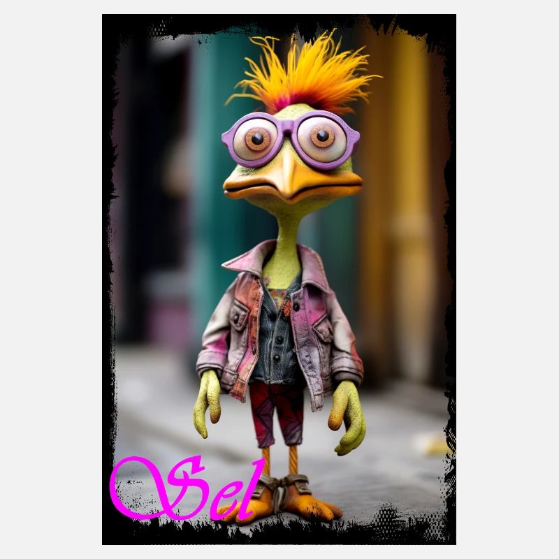 Ausgezeichneter Vogel Puppe mit Nerd-Style