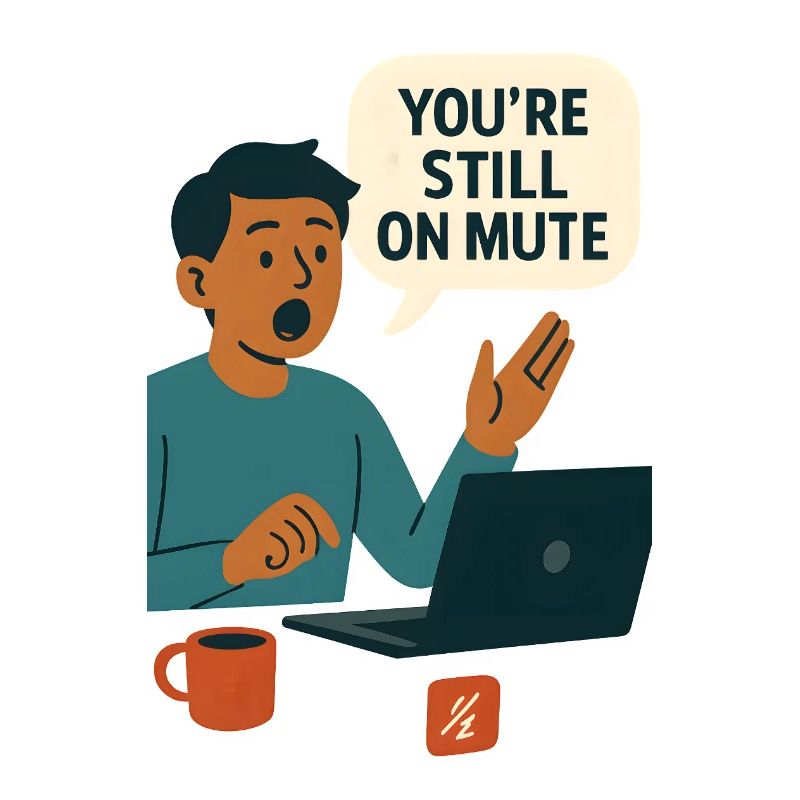 Mute Status Speech Bubble Graphic