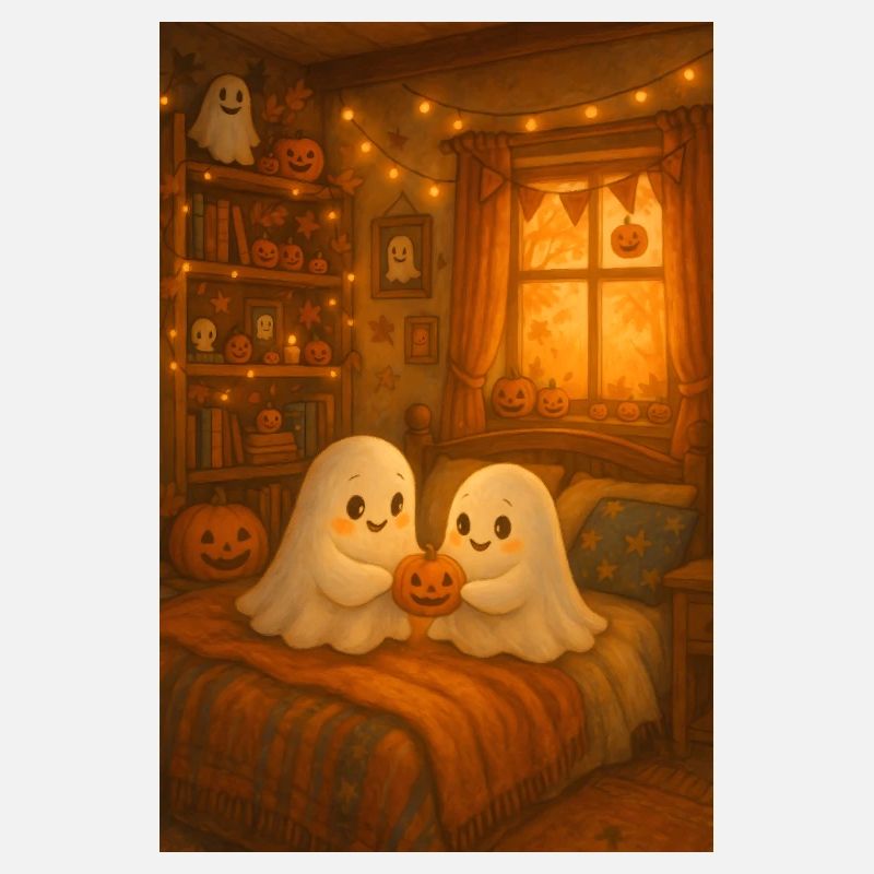 Cute Halloween Ghosts