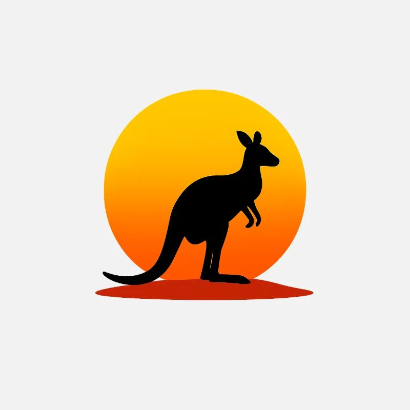 Känguru Outback Sunset – Australien Shirt