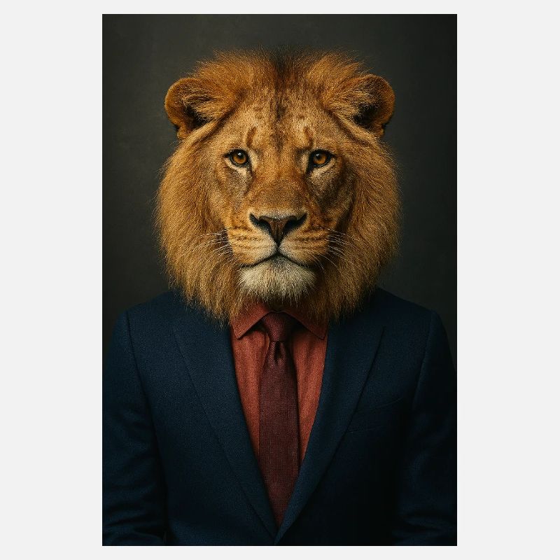 Lion in a suit