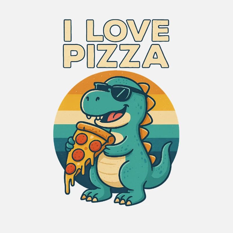 Cool Dino Loves Pizza
