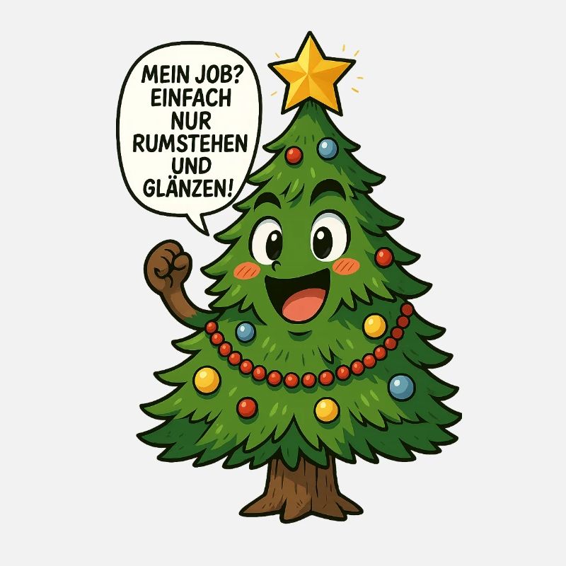 Lustiger Weihnachtsbaum Spruch