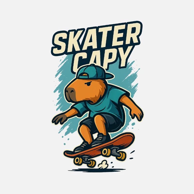 Skater Capy – Cool Capybara Skate