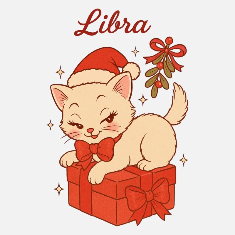 Libra Weihnachtskätzchen Geschenk