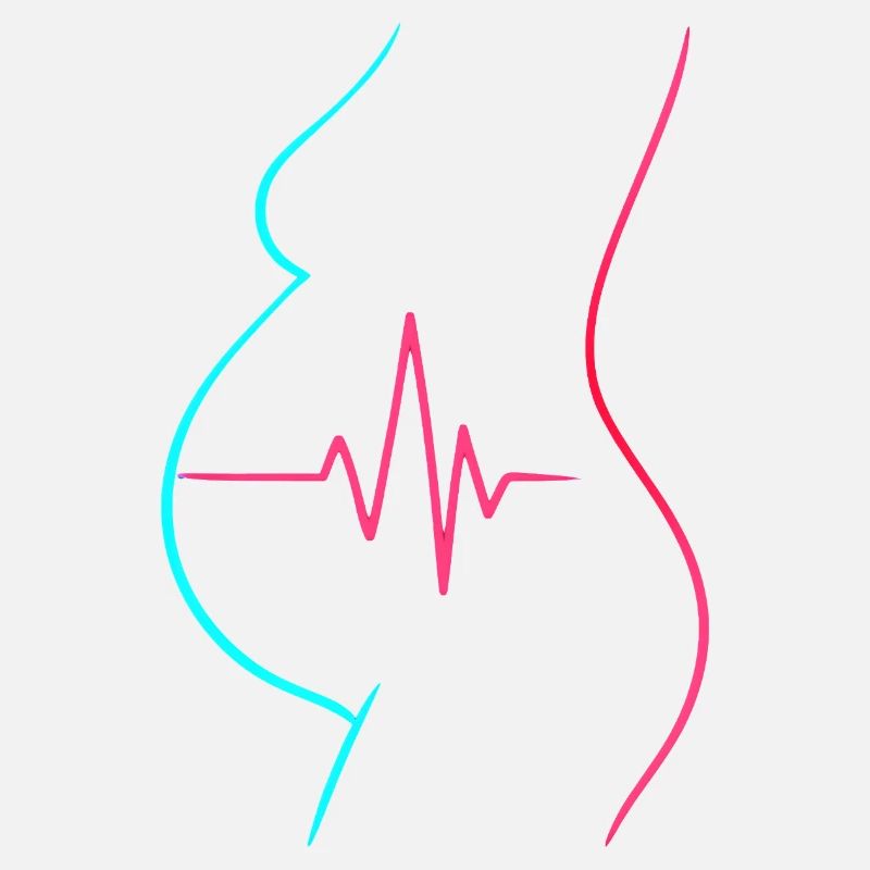 Neon-Silhouette schlägt Babyschwangerschaft