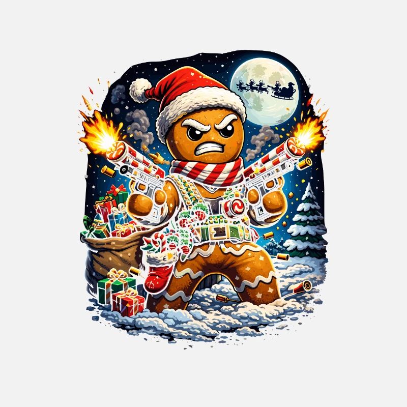 Chevalier en pain d’épices dans le combat de Noël