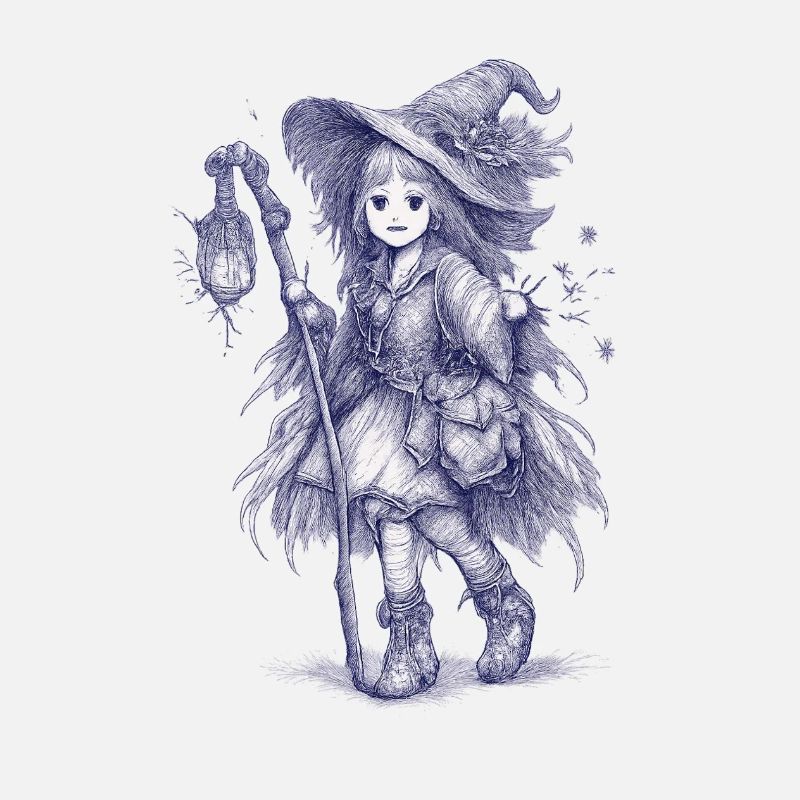 Forest Witch with Lantern