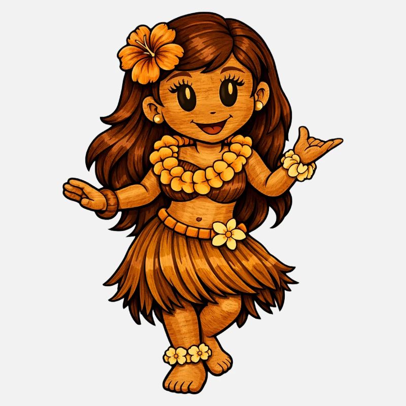 Hula-Tänzerin Hawaii-Stil