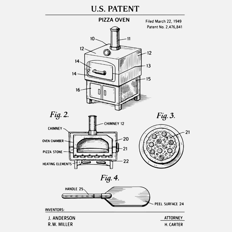 Plan de brevet pour four à pizza
