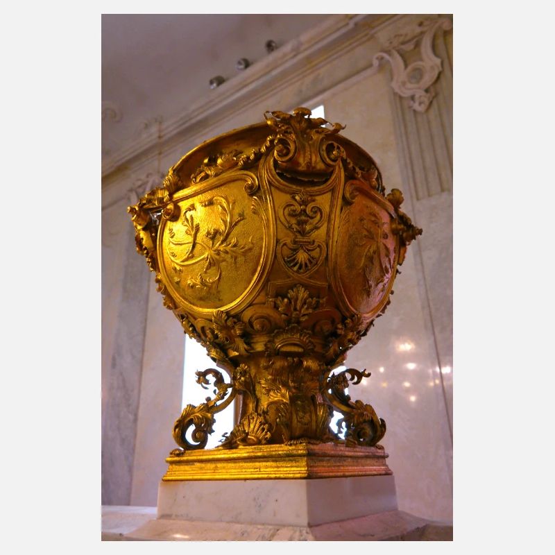 Antique Baroque gilded vase