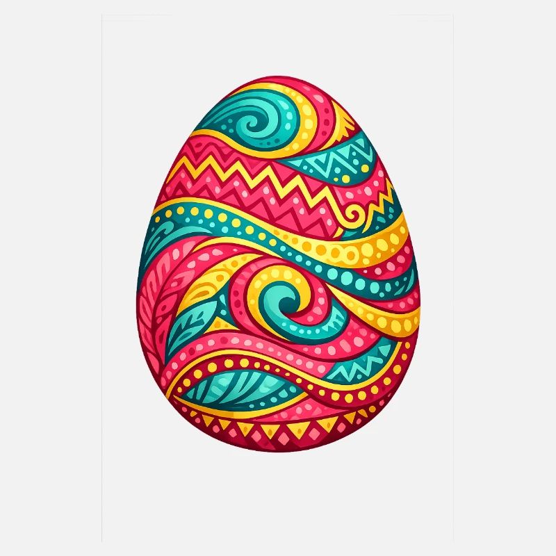 Colorful spiral Easter egg