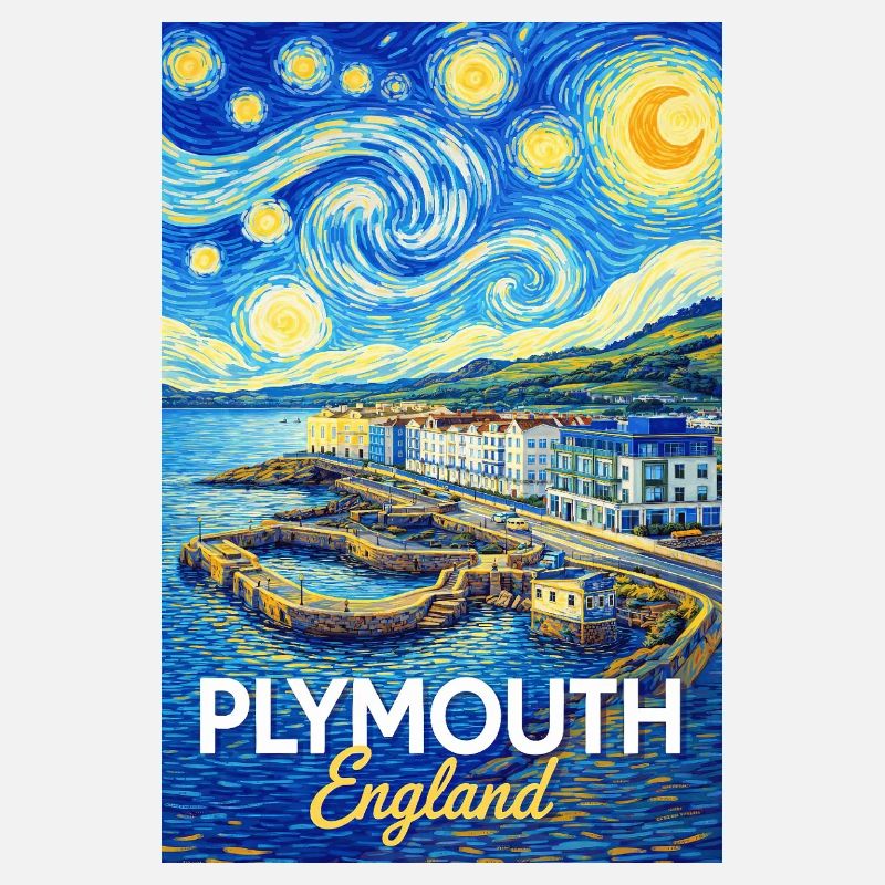 Plymouth, Angleterre, Impression côtière