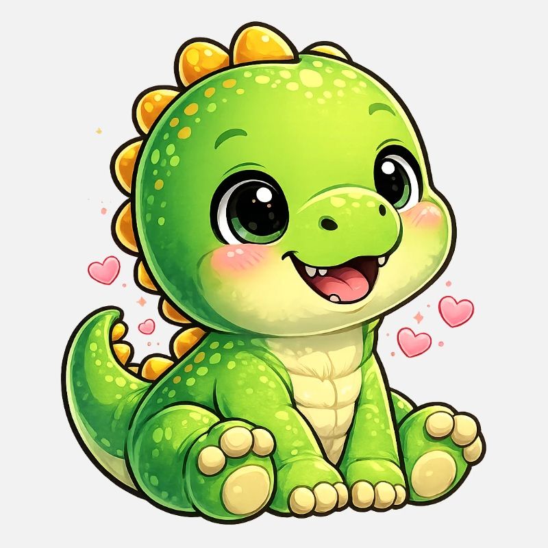 Kleiner Dino Herzchen Kuscheltier