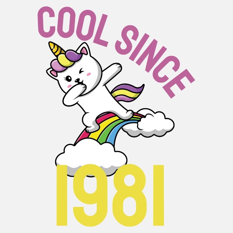 Cool since 1981 Dabbing cat 41st birthday