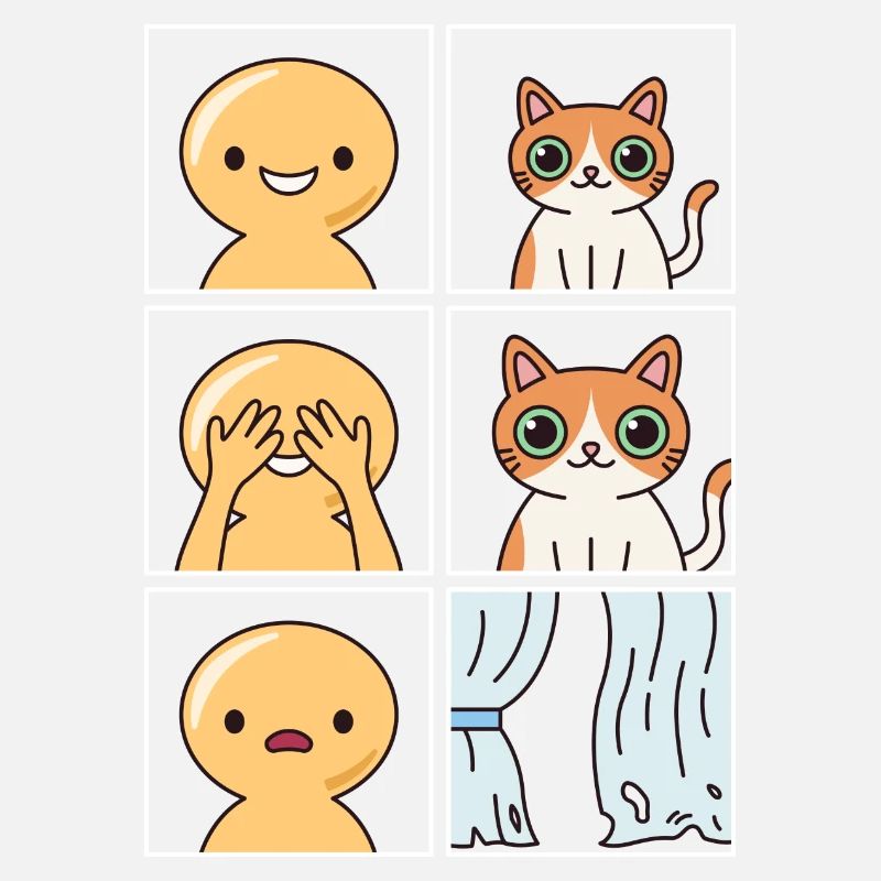 Conception de rideaux détruits pour chats