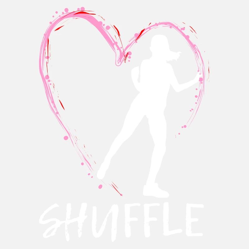 Amour Danse Shuffle - coeur rose avec danseuse