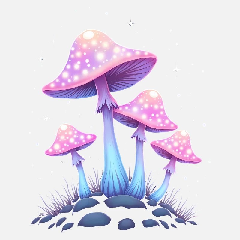 Magic Mushrooms - Mystical Forest Art