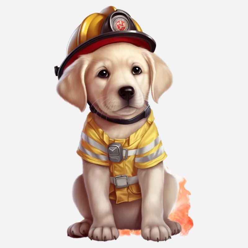 Feuerwehrmann niedlich Labrador