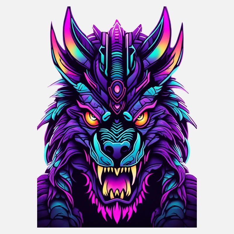 Neon Wolf Spirit
