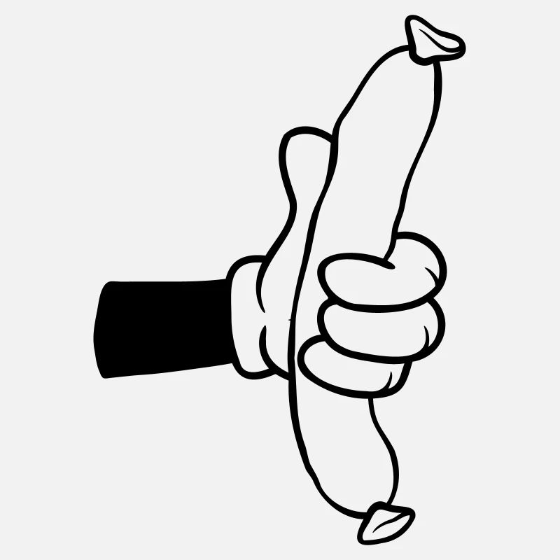 Sausage Comic Hand BBQ