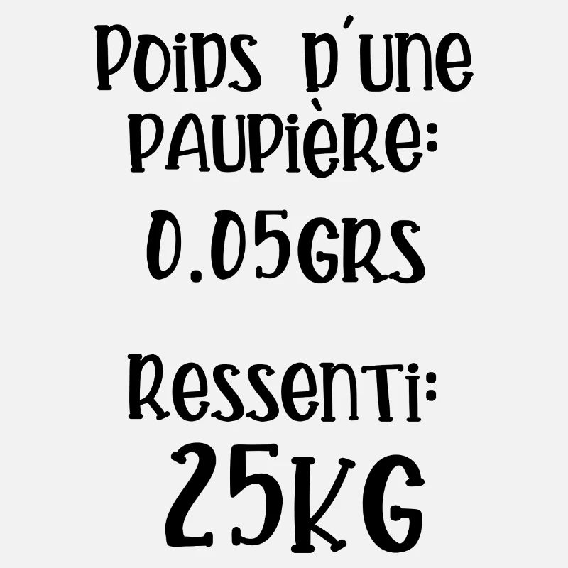 Poids d une paupière