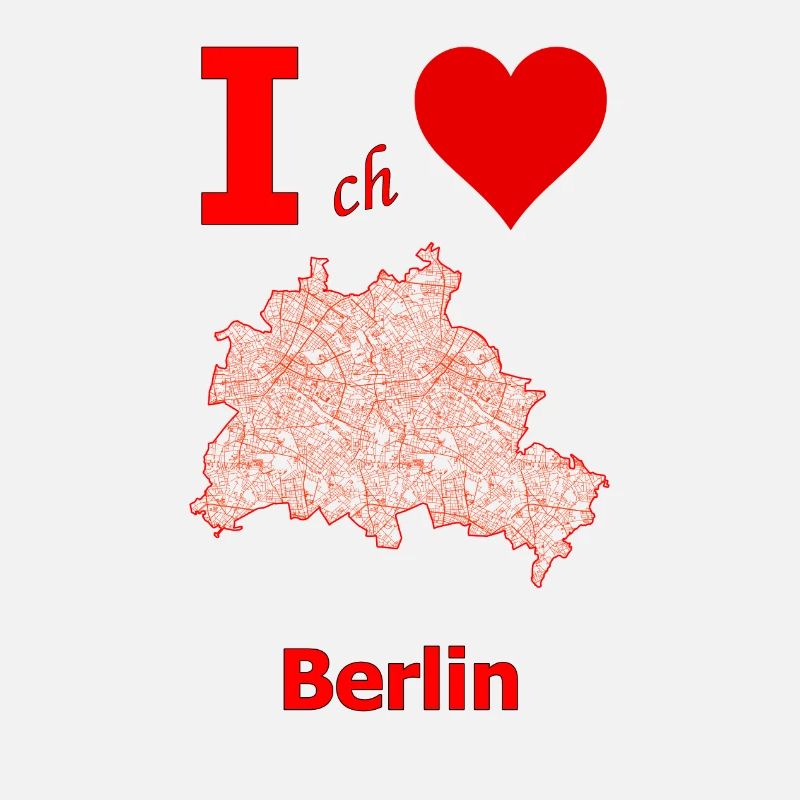 Ich liebe Berlin Stadtplan mit Straßen