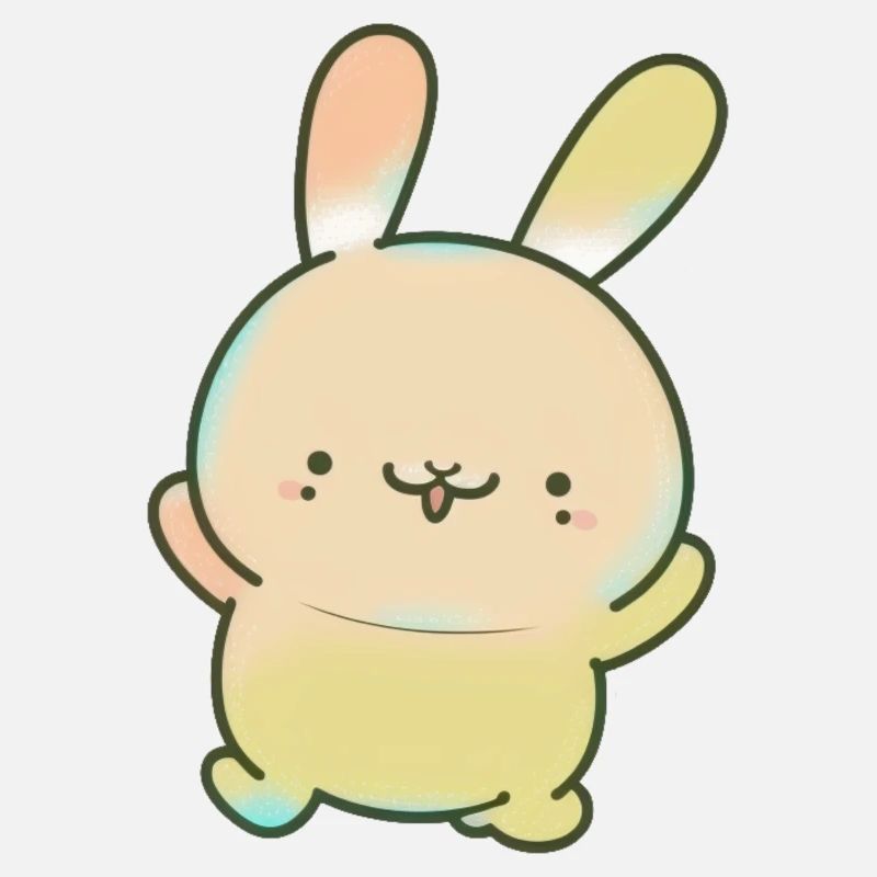 Kawaii Cute Happy Dancing Rabbit