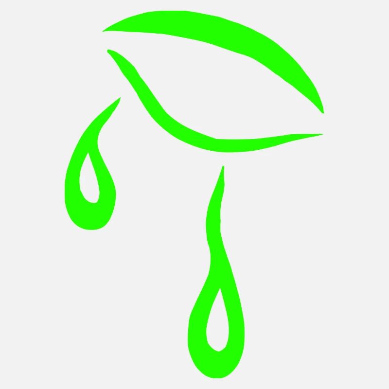Larmes de tatouage vert de cils