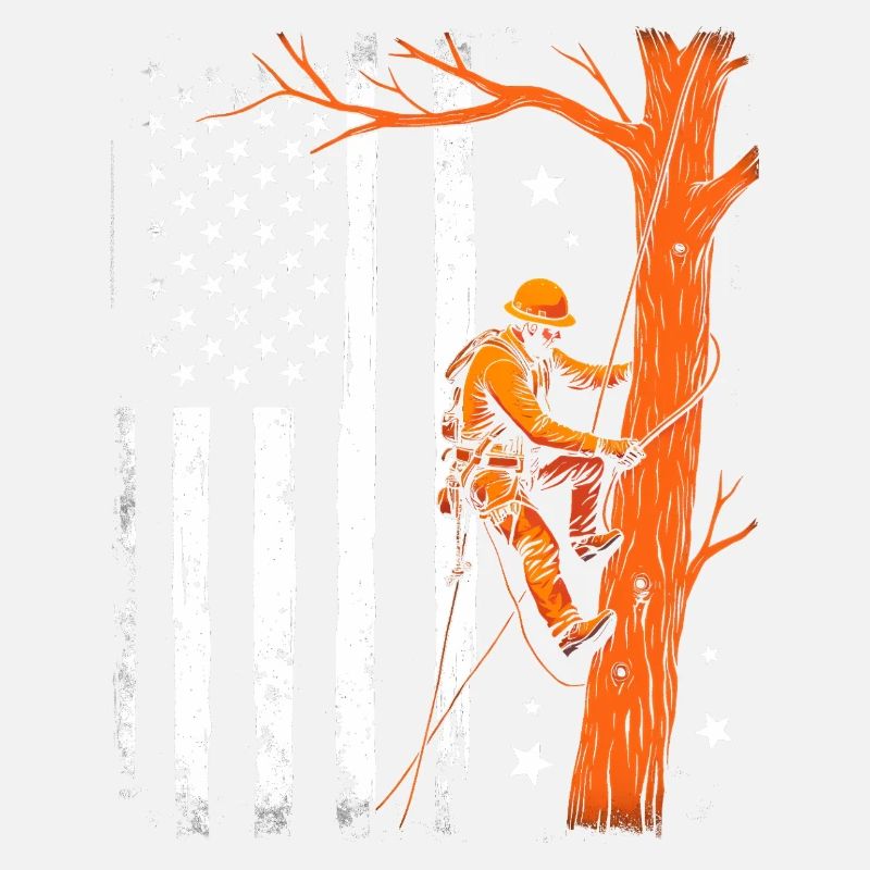 Baumpfleger Flagge Wald Holzfäller Geschenk