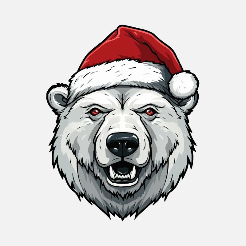Polar Bear Head Christmas Christmas Polar Bear