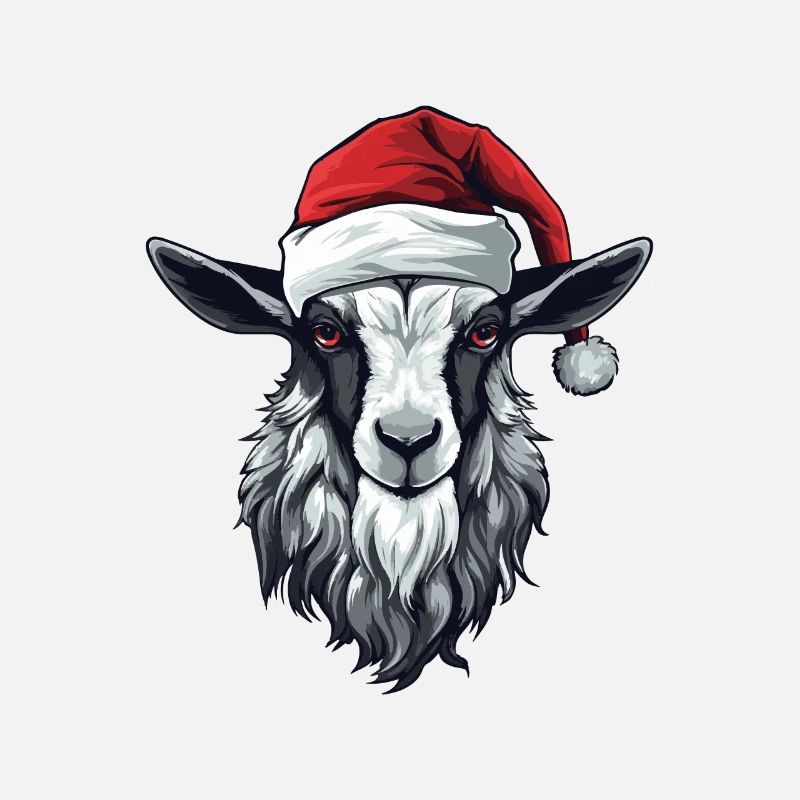 Tête d’animal de Noël de chèvre