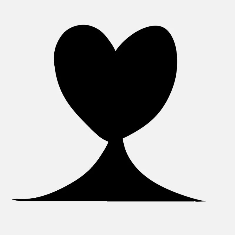 Forme du symbole d’amour en forme de cœur