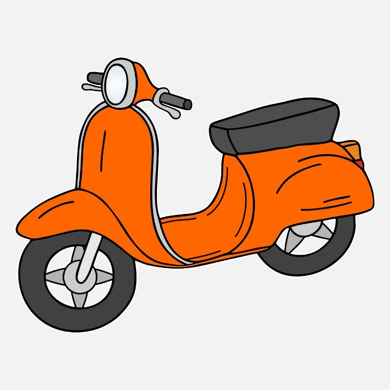 Roller Motorroller ohne Spiegel Retro Orange
