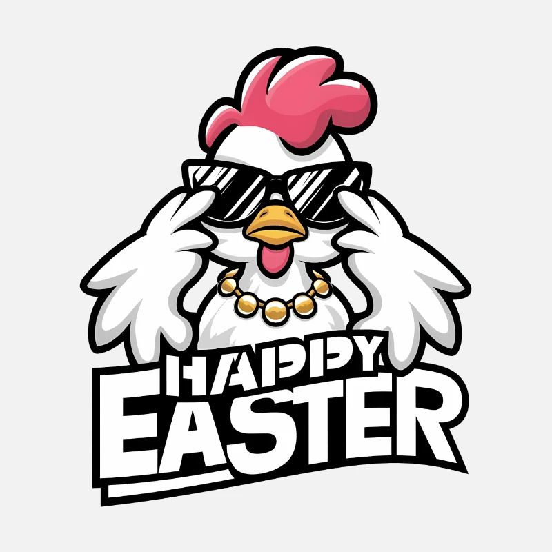 Cool Easter Chicken In Sunglasses