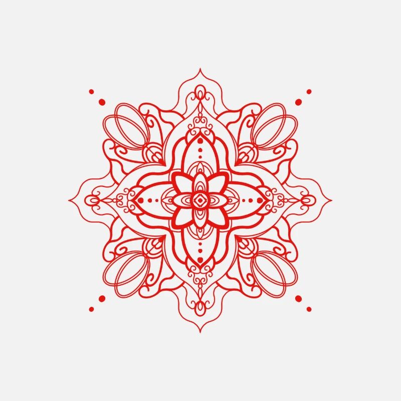 Mandala style - red