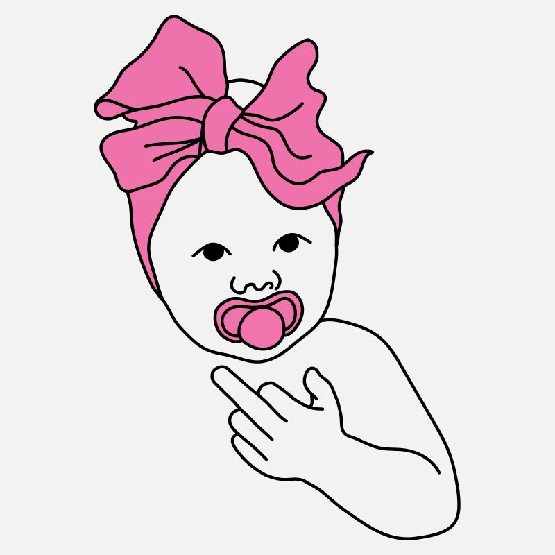 Majeur de bébé rose