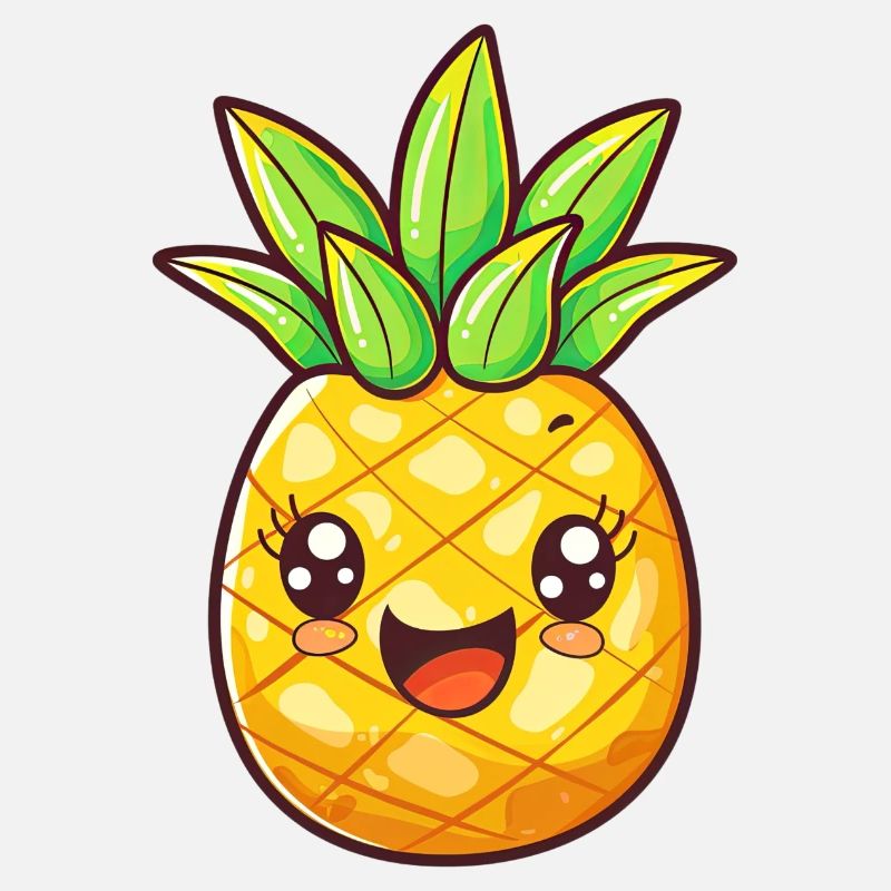 Ananas avec visage