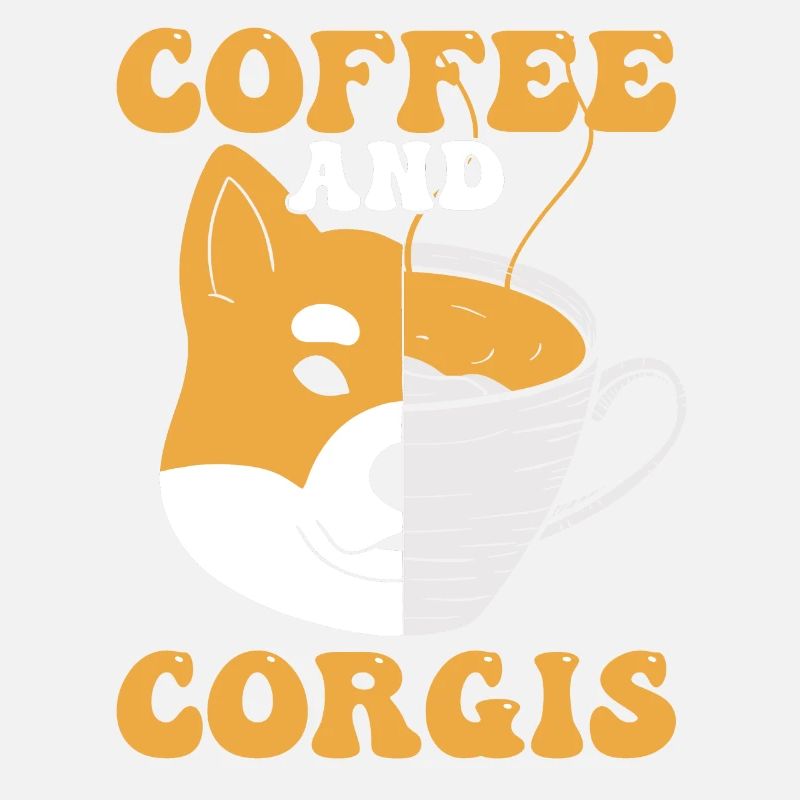 Corgi Hund & Kaffee