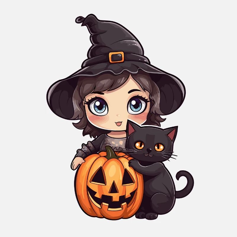 Witch Kawaii Halloween style