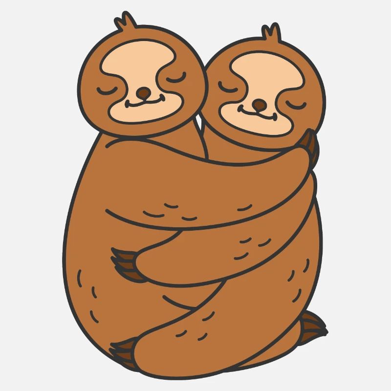 Faultier Valentinstag Paar Pärchen Liebe