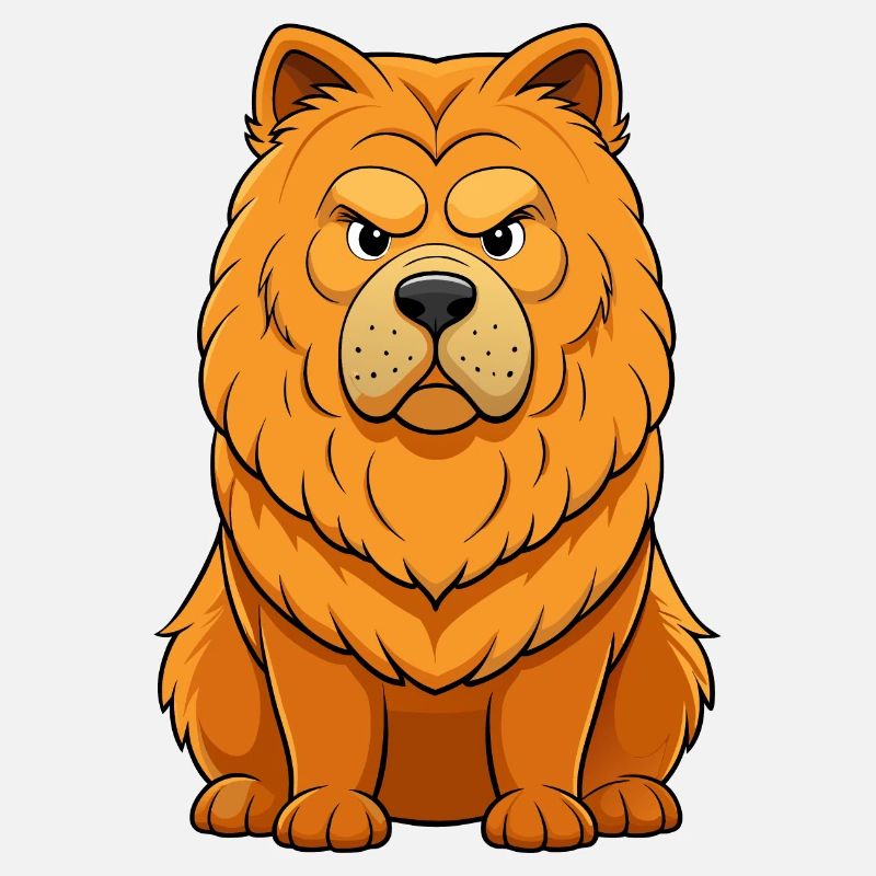Serious Chow Chow Art numérique