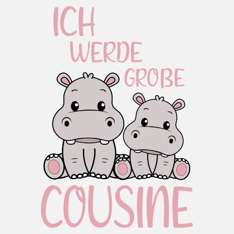 Bald Große Cousine Nilpferde Mädchen Nachwuchs