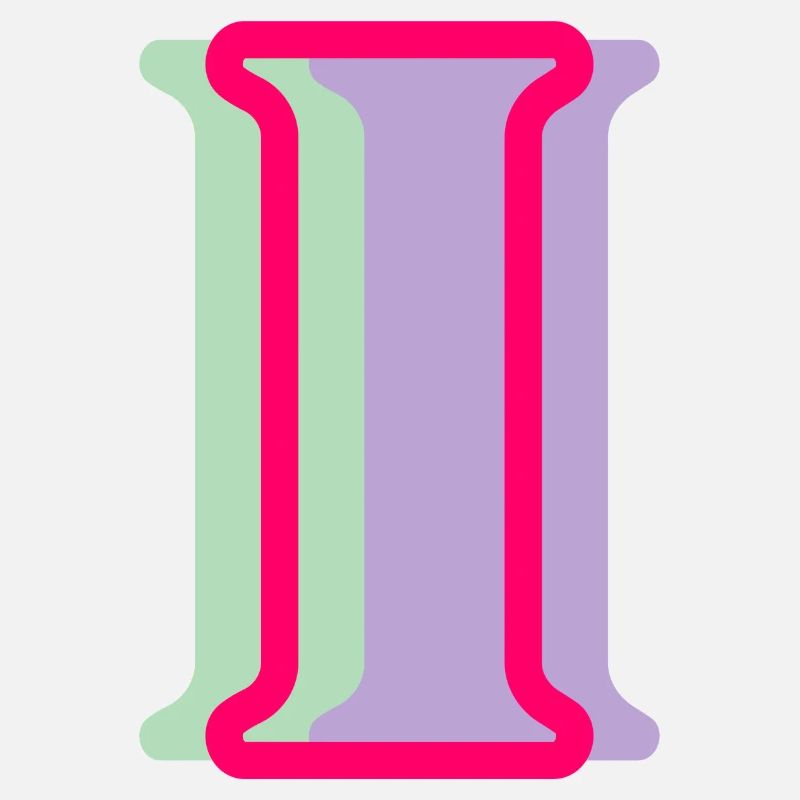Multicoloured letter i