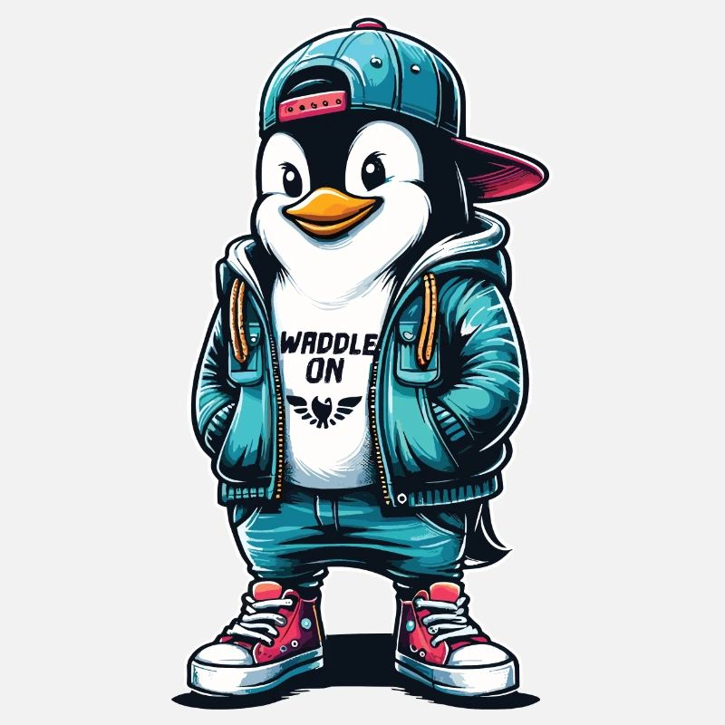 Pingouin Hipster Se dandiner avec Style